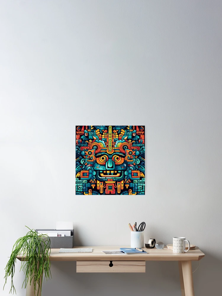 Thumbnail 2 of 3, Poster, Abstract Graffiti Aztec Pattern designed and sold by Desfix.