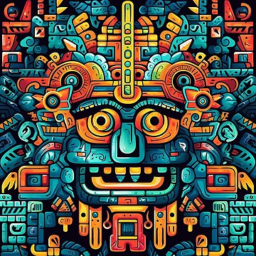 Artwork thumbnail, Abstract Graffiti Aztec Pattern by Desfix