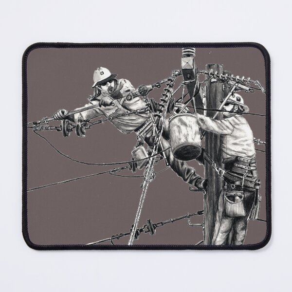 Item preview, FiberGlass H-Frame Power Line Work Portrait by RP Thor designed and sold by RPTHOR.