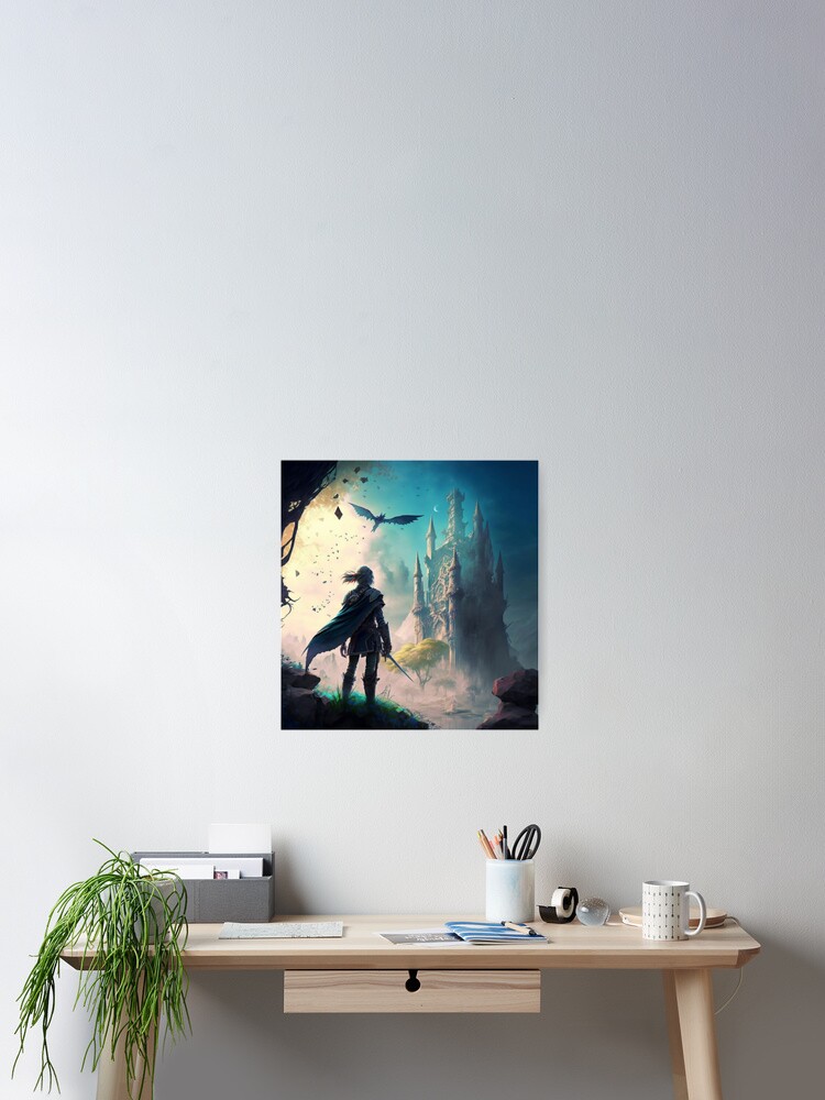 Thumbnail 2 of 3, Poster, Fantasy Hero designed and sold by Blueblock.