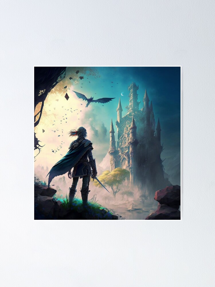Thumbnail 1 of 3, Poster, Fantasy Hero designed and sold by Blueblock.
