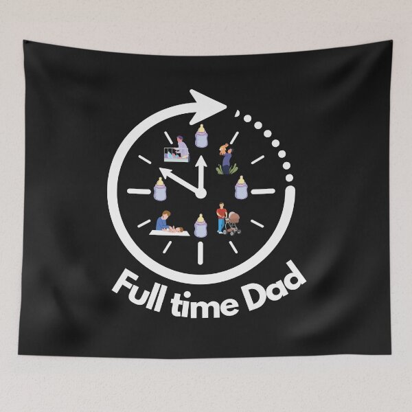 Item preview, Full Time Dad Clock Daily Routine designed and sold by BoomBoomBaby.