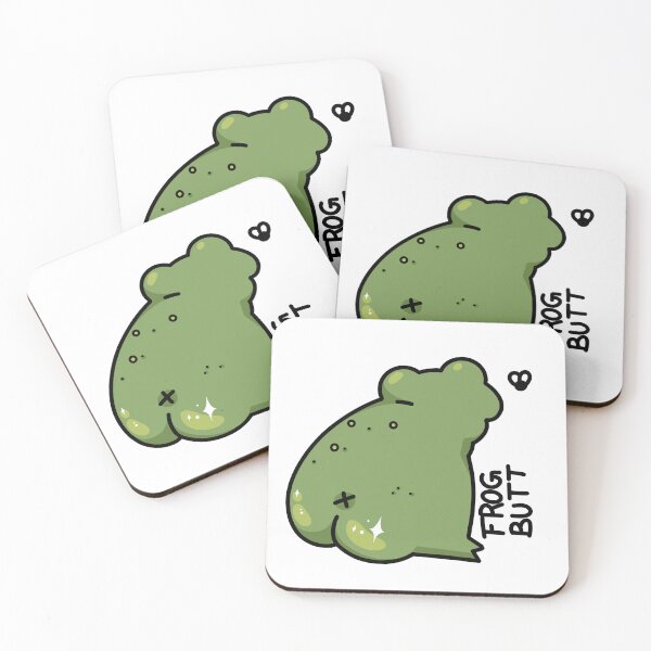 Item preview, Frog Butt With Bow Tie Green Illustration designed and sold by GingerandMilk.