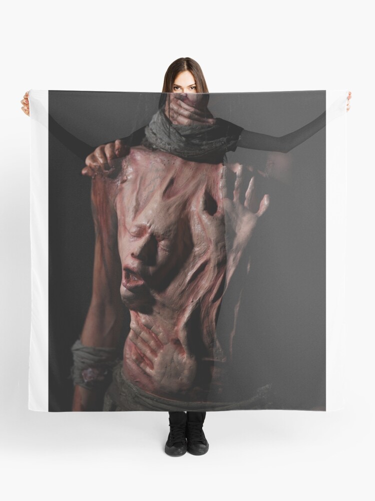 Horror Bipolar Und Depression Kunst Dunkle Seele Kunst Gesicht Und Hande Tuch Von Kellyodell666 Redbubble