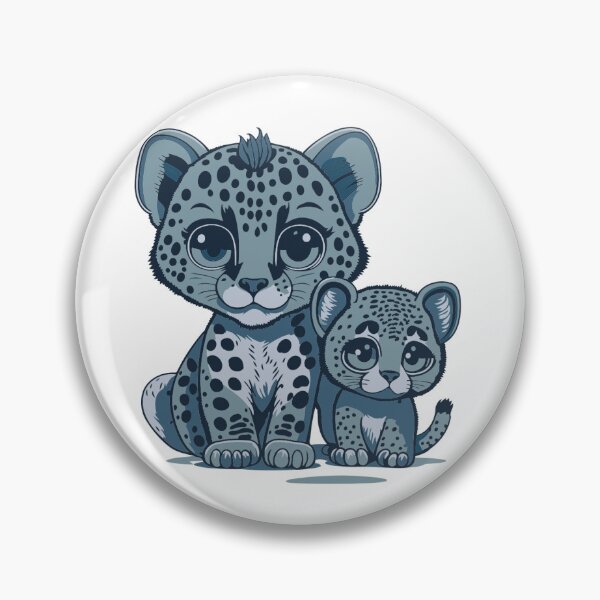 Item preview, Mothers day Snow Leopard with baby leopard designed and sold by Ritchie-Dee.