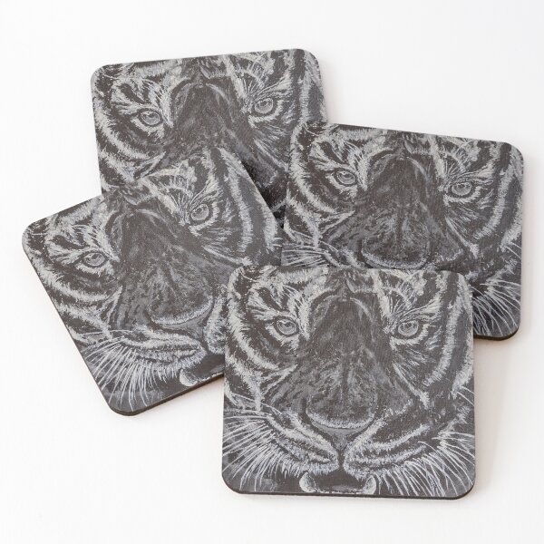 Item preview, 12x16 black white tiger designed and sold by Jessicanaillart.