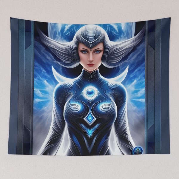 Item preview, Aquestra The Star Jumper A Beautiful AI Concept Art Portrait by Xzendor7 designed and sold by Xzendor7 Digital Art Creations.