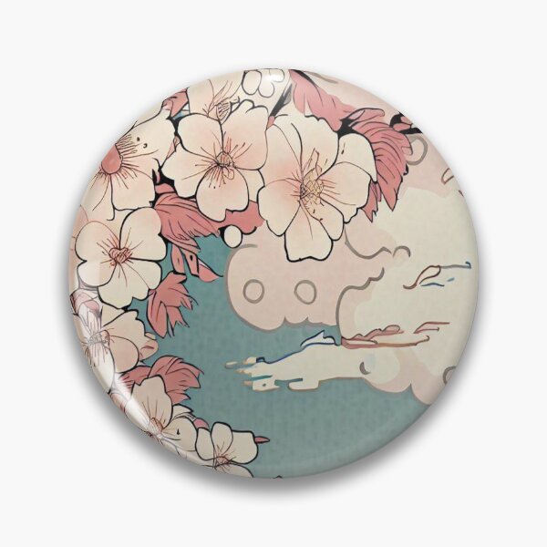 Item preview, ukiyo-e style design of cherry blossoms and clouds designed and sold by Izzypark13.