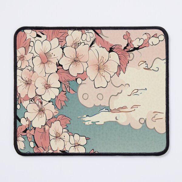 Item preview, ukiyo-e style design of cherry blossoms and clouds designed and sold by Izzypark13.