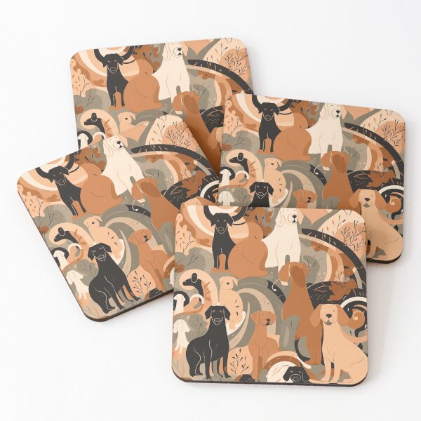 Item preview, Whimsical Modern Dog Breed Parade - Art Deco Dog Artwork - Canine Design - Stunning and Unique Wall Decor designed and sold by stateofhuman.