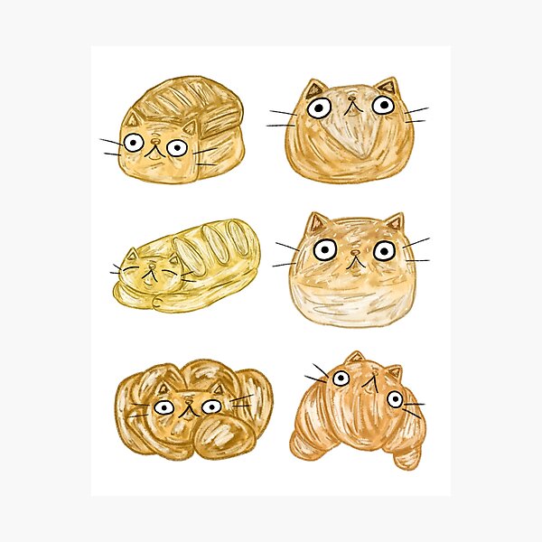 Artisan Bread Cat loaf Photographic Print