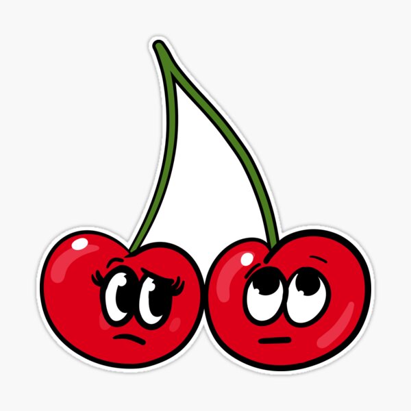 A cute cherry couple! Sticker for Sale by StateOfDaisy