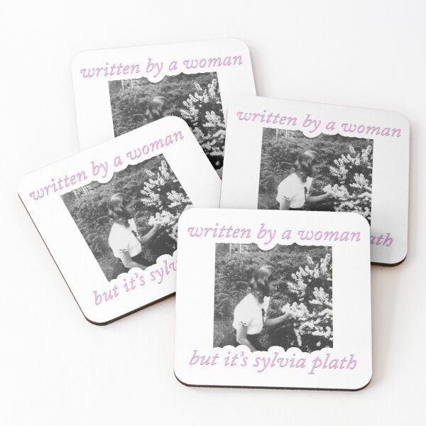 Item preview, written by a woman but it's sylvia plath designed and sold by kayacobain.