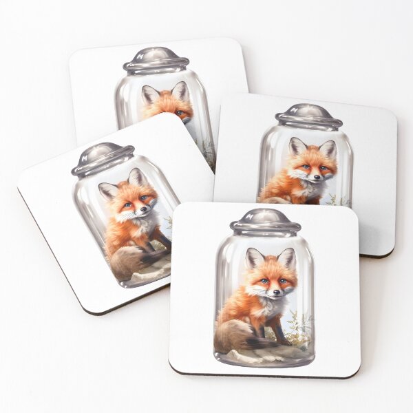 Item preview, Sweet fox in bottle designed and sold by HaberkaDesign.