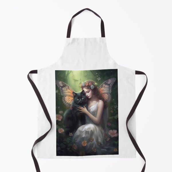 Item preview, Fairy with black cat designed and sold by Rosaliartbook.