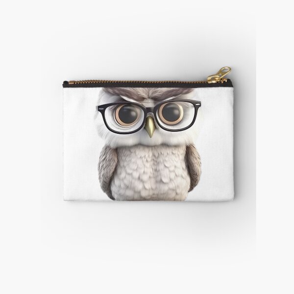 Item preview,  Wide-eyed Owl wearing glasses designed and sold by ZolwPodroznik.