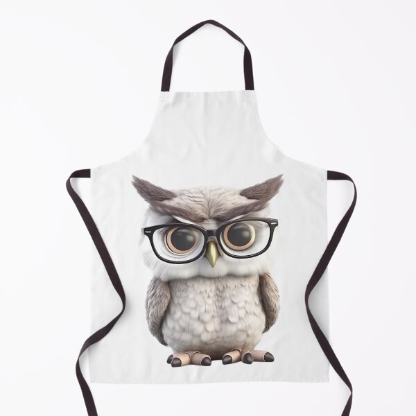 Item preview, Wide-eyed Owl wearing glasses designed and sold by ZolwPodroznik.