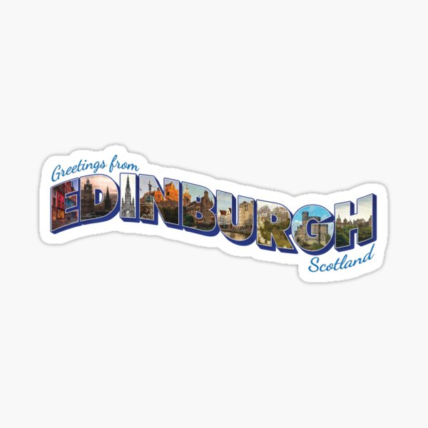 Item preview, Greetings from Edinburgh in Scotland vintage style retro souvenir designed and sold by DeveloperProp0.
