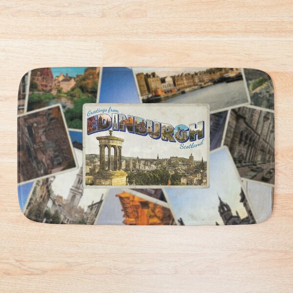 Item preview, Greetings from Edinburgh in Scotland vintage style retro souvenir designed and sold by DeveloperProp0.