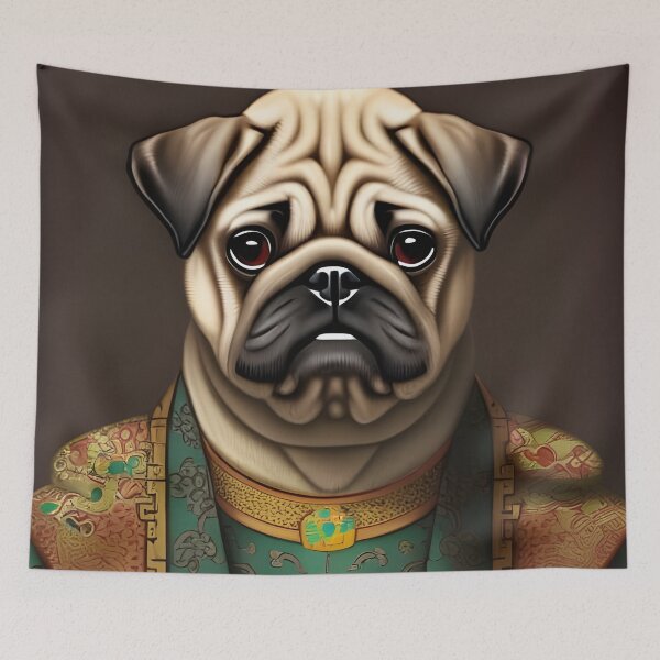Item preview, Chinese Emperor Pug Portrait designed and sold by Ameiva-Apparel.