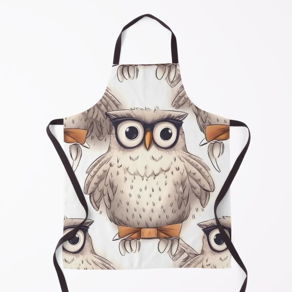 Item preview, Wide-eyed Owl wearing glasses pattern designed and sold by ZolwPodroznik.
