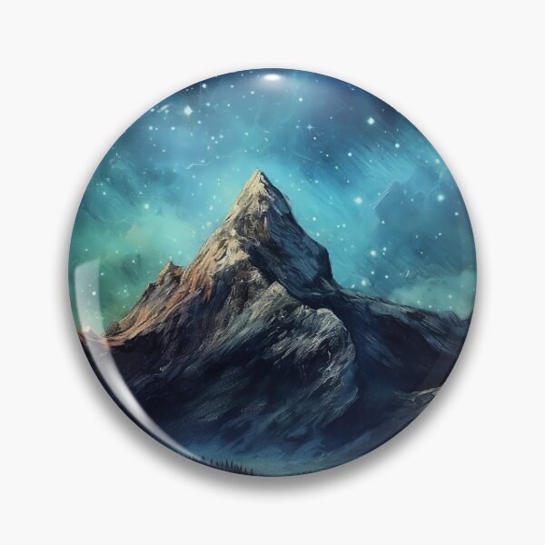 Item preview, Relaxing Calm and Beautiful Mountains with Night Sky Stars designed and sold by technowarrior2.