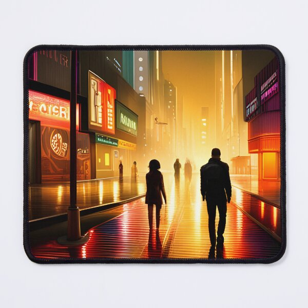 Item preview, Neon City Center towards the light | Cyberpunk | Blade Runner designed and sold by ForeHeadDesigns.