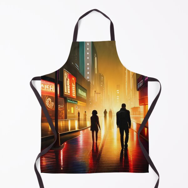 Item preview, Neon City Center towards the light | Cyberpunk | Blade Runner designed and sold by ForeHeadDesigns.