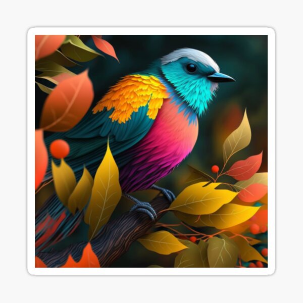 Funny and cute bird transparency sticker, Blue - Stock Illustration  [101734496] - PIXTA