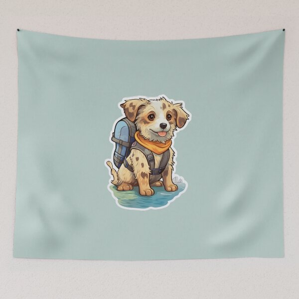 Item preview, "Adventurous Pet" Sticker Design - Playful Illustration for Travel-Loving Pet Owners designed and sold by Juuskus.