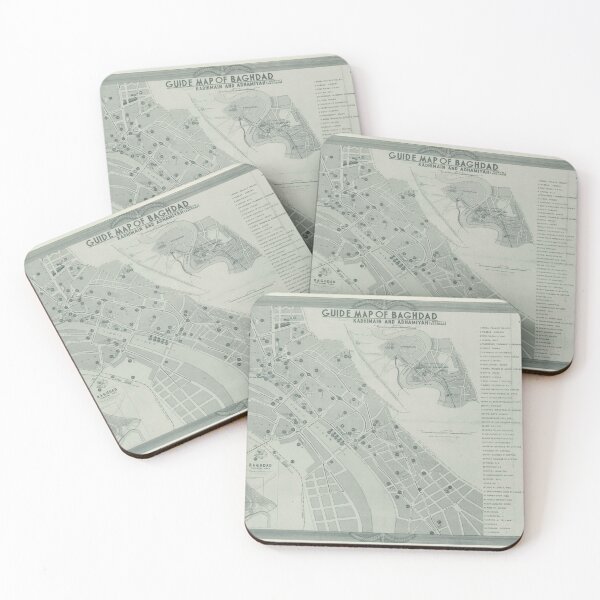 Item preview, Old Baghdad Iraq Map (1953) Vintage Iraqi Capital City Atlas designed and sold by BravuraMedia.