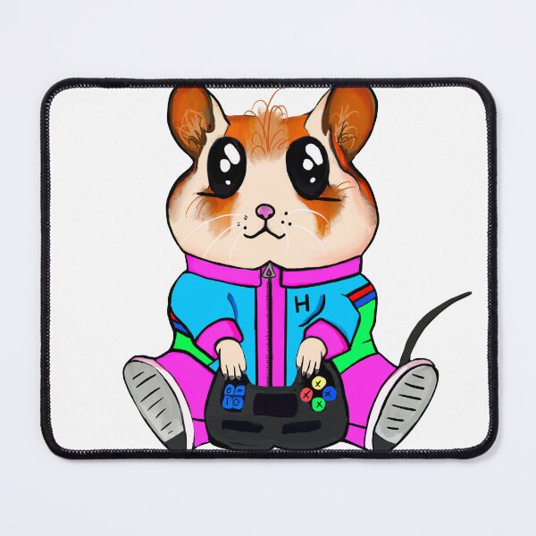 Item preview, Retro gaming hamster  designed and sold by KitCatCards.