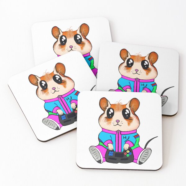 Item preview, Retro gaming hamster  designed and sold by KitCatCards.