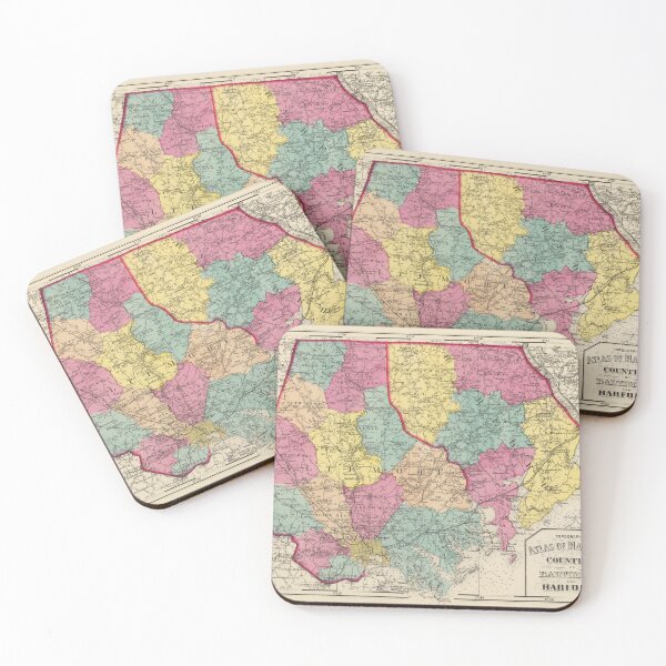 Item preview, Vintage Baltimore & Harford County MD Map (1873) designed and sold by BravuraMedia.