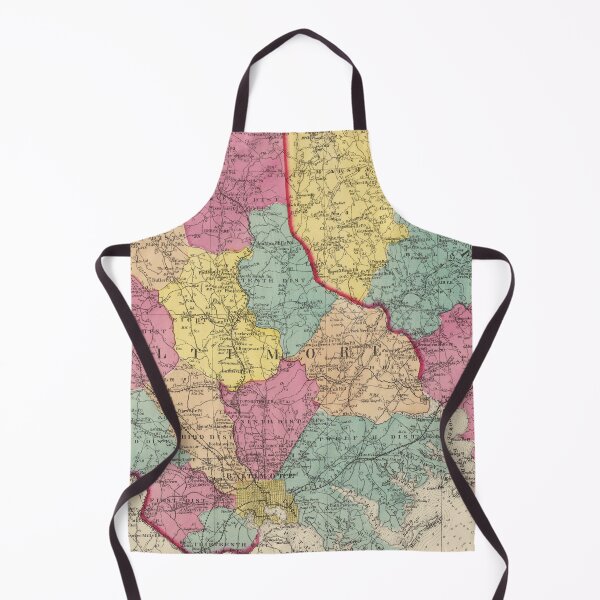 Item preview, Vintage Baltimore & Harford County MD Map (1873) designed and sold by BravuraMedia.