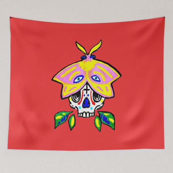 Item preview, Rosy Maple Moth Sugar Skull designed and sold by Victoria  Cook.