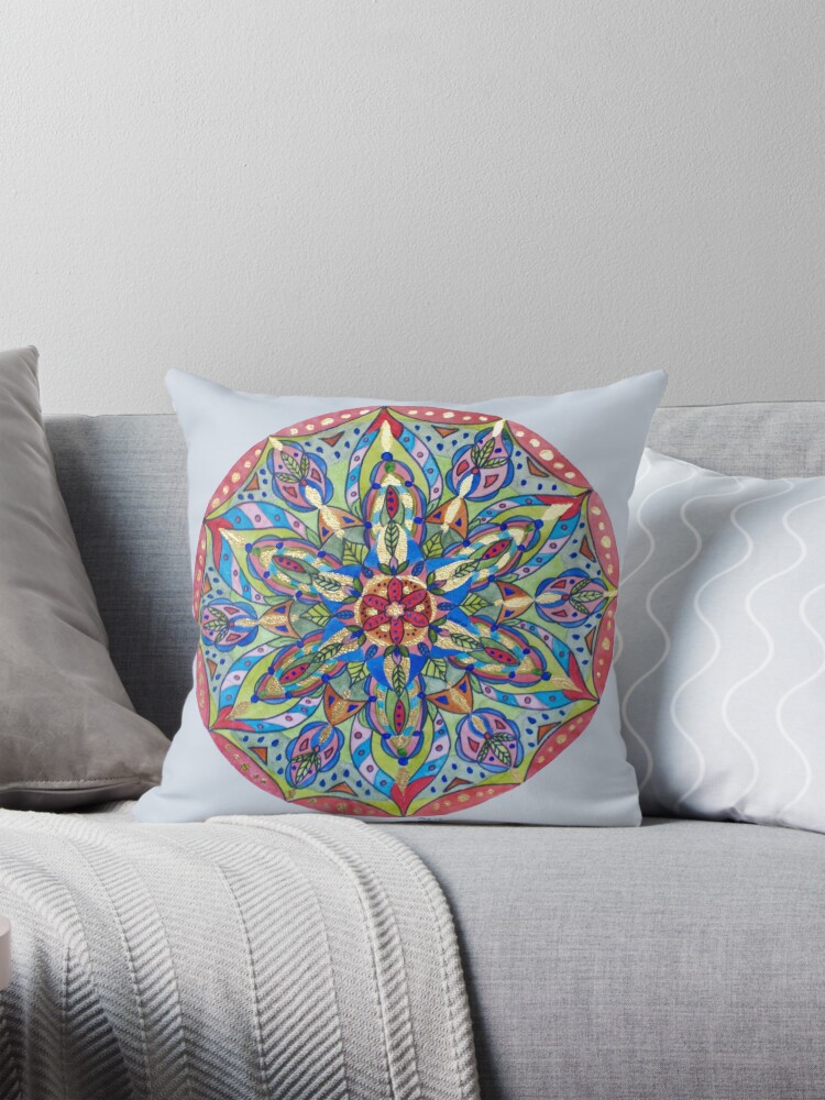 Thumbnail 1 of 4, Pillow, Rose Garden designed and sold by opalartist.