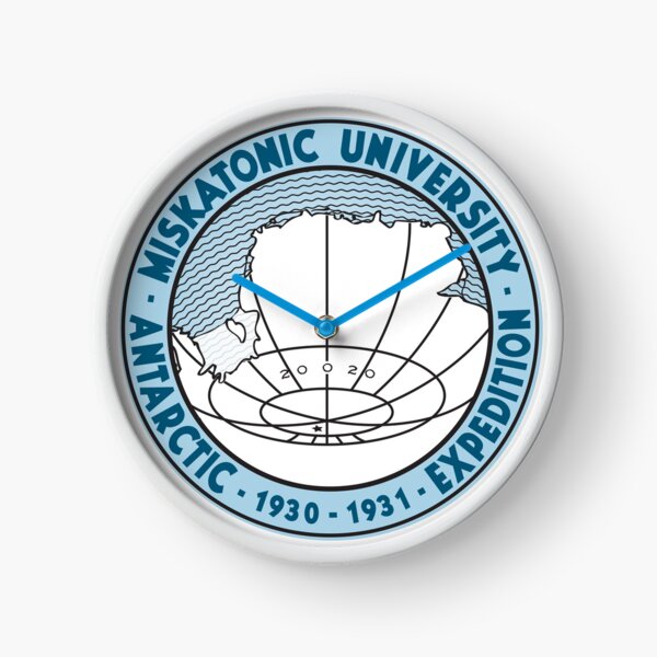 Miskatonic University Antarctic Expedition Logo Clock