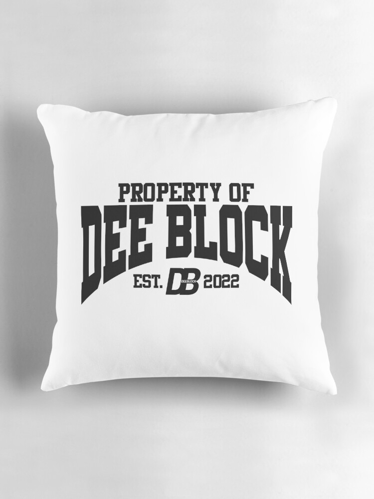 Duke Dennis Merch Property of Dee Block Pillow