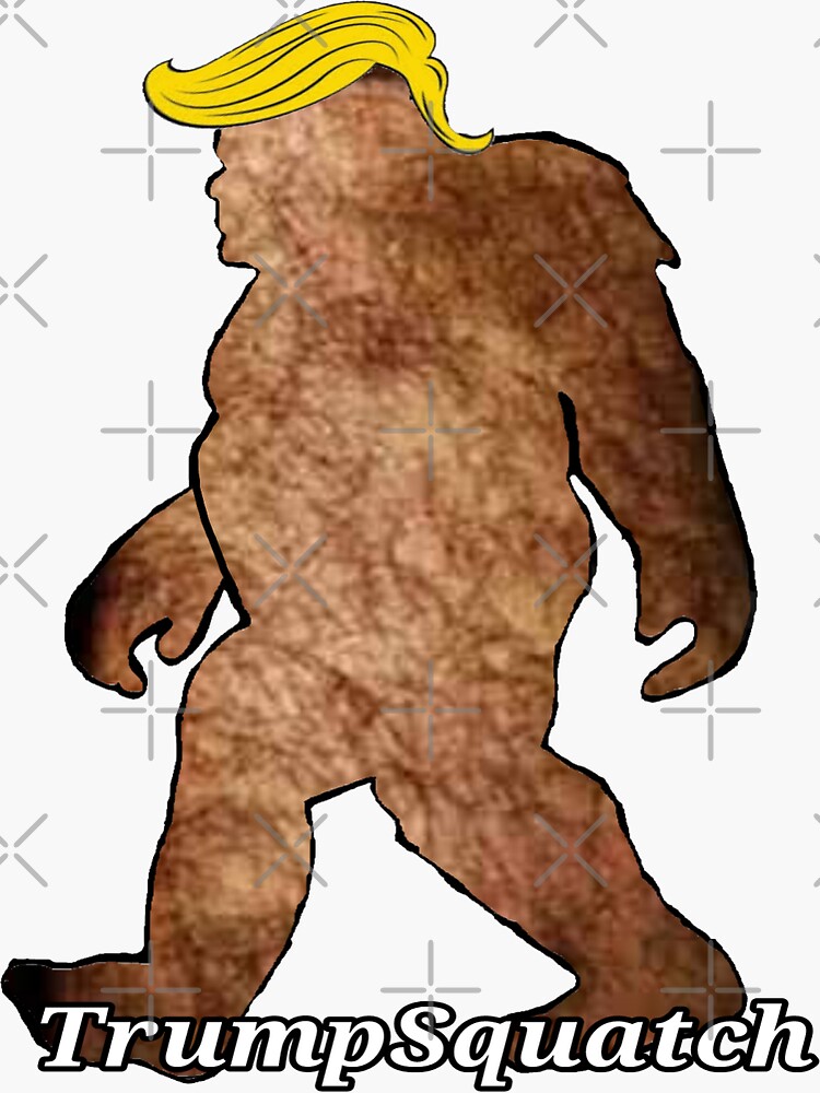Thumbnail 3 of 3, Sticker, TRUMP bigfoot designed and sold by NativeGraffix.