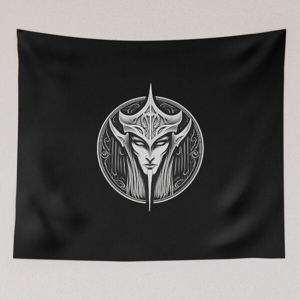 Item preview, "Dark Elven Elegance" Sticker Design - Striking Illustration for Dark Elf Enthusiasts designed and sold by Juuskus.