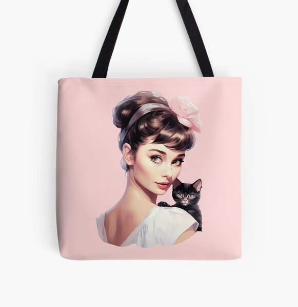 Audrey Hepburn Printed Handbag Eco Reusable High Capacity Shoulder