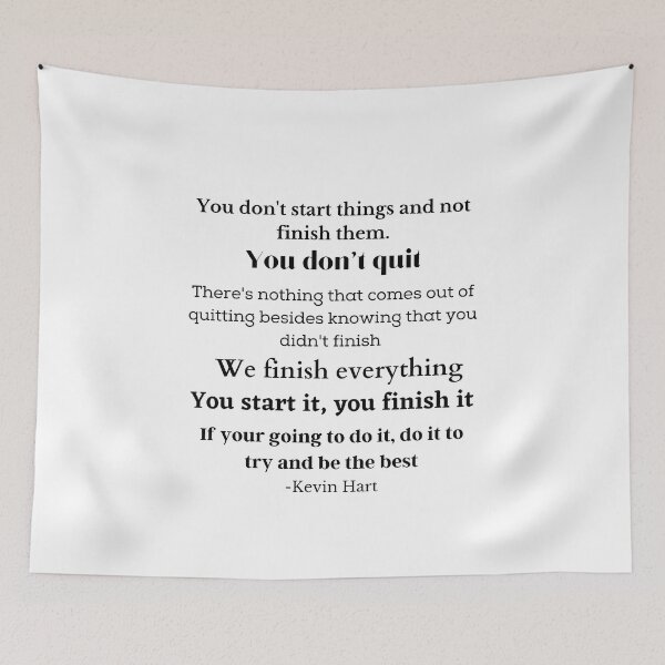 Item preview, Kevin Hart quotation on quitting designed and sold by DFL-store.