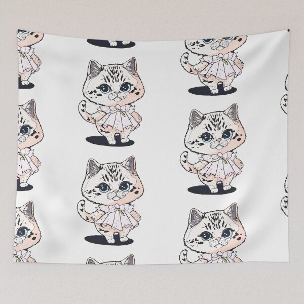Item preview, Kitty wearing a white dress designed and sold by PinkSeaside.