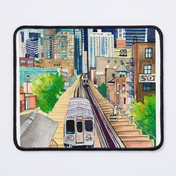 Item preview, L - Pink Line - Chicago CTA designed and sold by alchemyopolis.