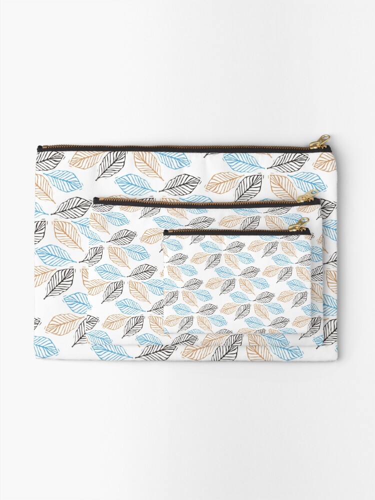Alternate view of WINTER LEAVES Zipper Pouch