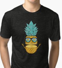 Pineapple Summer Sunglasses Tri-blend T-Shirt