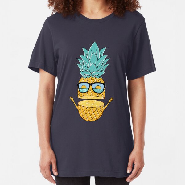 Pineapple Summer Sunglasses Slim Fit T-Shirt