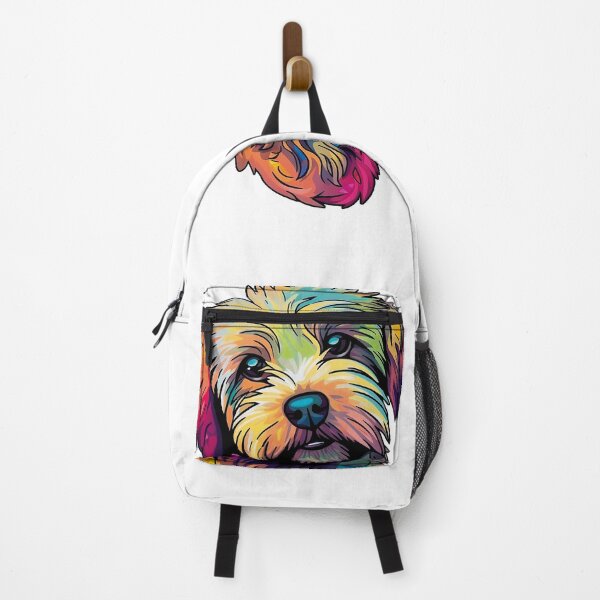 Item preview, cockapoo labradoodle breed dog psychedelic colorful in style of vibrant neo-traditional modern pop art  designed and sold by StickySociety.