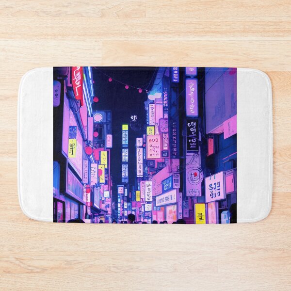 Item preview, Seoul Night Streetscape designed and sold by Places On Earth.